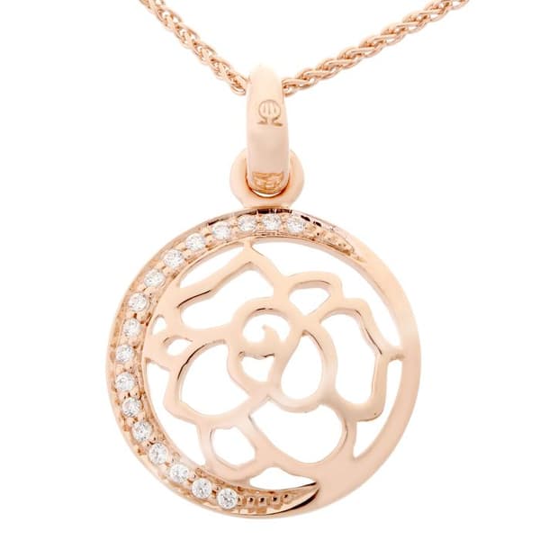 ORPHELIA-Halsband med hänge för kvinnor i 925 Sterling Silver Rosegold-ZH-7089-1