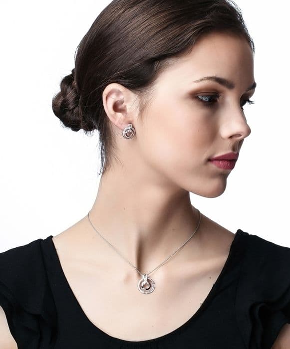 ORPHELIA-Hänge Halsband för kvinnor i 925 Sterling Silver Silver-ZH-7095