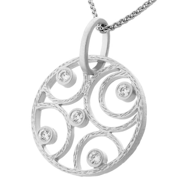 ORPHELIA-Hänge Halsband för kvinnor i 925 Sterling Silver Silver-ZH-7078