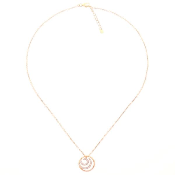 ORPHELIA-Rosegold 925 Sterling Silver Damhänge Halsband-ZH-7084-1