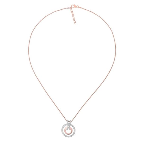 ORPHELIA-925 Sterling Silver Damhänge Halsband Silver-rosegold-ZH-7095-1