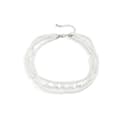Miniatyrbild 6 av 6: Halsband / Choker med 3 Rader Vita Pärlor / Vitt Pärlhalsband