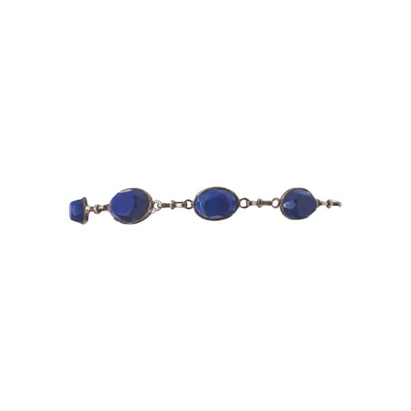Lapis Lazuli -korusetti 925 hopeaa: kaulakoru (säädettävä 47 cm) ja rannekoru (17 cm)