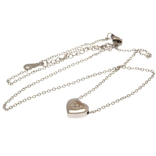 West Ham United FC Stainless Steel Heart Necklace & Pendant