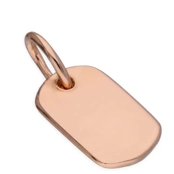 Gold Plated Men's Badge With Simple Chain - 2 x 2.5 cm Gold, Silver & Rose Gold Rosa gull One-size