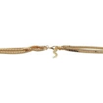 Tvåfärgat Långt Halsband Kedjehalsband -3 Kedjor i Guld & Orange