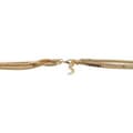 Miniatyrbild 3 av 3: Tvåfärgat Långt Halsband Kedjehalsband - 3 Kedjor i Guld & Vitt