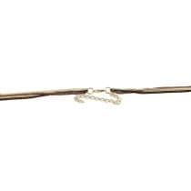 Långt Retro Halsband med Kedjor i Guld, Brun & Svart med Tofs