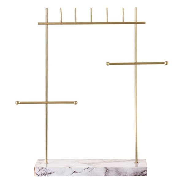 Smyckes Display f Halsband o Armband m Bas i Marbor Effekt