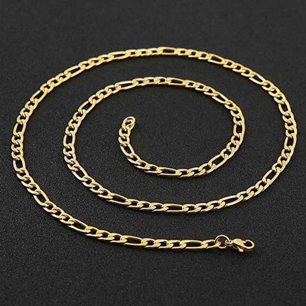 Guld Figaro halsband i stål med 18k guldplätering