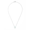 Miniatyrbild 3 av 4: Halsband - Lola est Précieuse - Circle Topaz - Rhodiumpläterad 925 Sterling Silver - Längd 42 cm - Dam