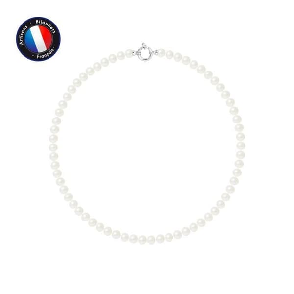 Halsband - Perlinea - AAA+ Freshwater Cultured Pearl - 925 Silver - 42 cm - Dam
