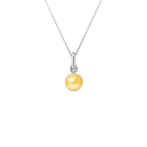 Halsband - Perlinea - Sötvattenspärla AAA+ - 6-7 mm - Silver 925 - Guldpläterad