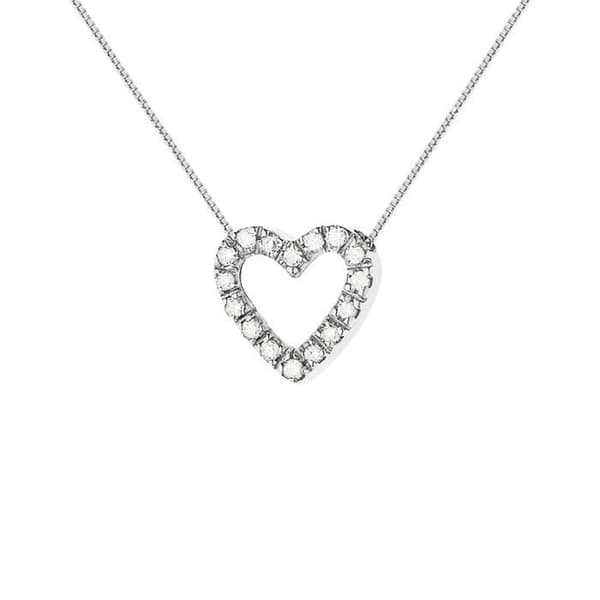 Halsband - Lola är Dyrbar - Topas Hjärta - Massivt Rhodium 925 - Längd 42 cm - Kvinna