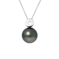 Miniatyrbild 1 av 4: Halsband - Perlinea - Tahitisk Cultured Pearl A+ - 925 Silver - 42 cm - Sem-iBaroque 8-9 mm