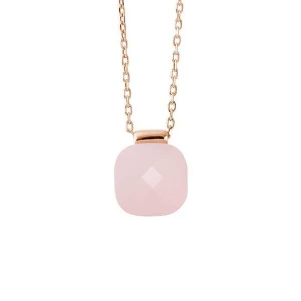 Halsband - LOVA LOLA VAN DER KEEN - LINEA MODA - Äkta rosa kristall - 925 Sterling Silver - Rose Gold