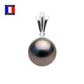 Miniatyrbild 1 av 4: Pendentif - Compagnie Générale des Perles - LYS - Tahiti pärla 12-13 mm - 18 K vit guld - Dam