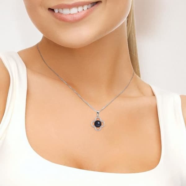 Halsband - PERLINEA - Klöver - AAA+ Sötvattensodlad pärla - 925 Silver - 42 cm