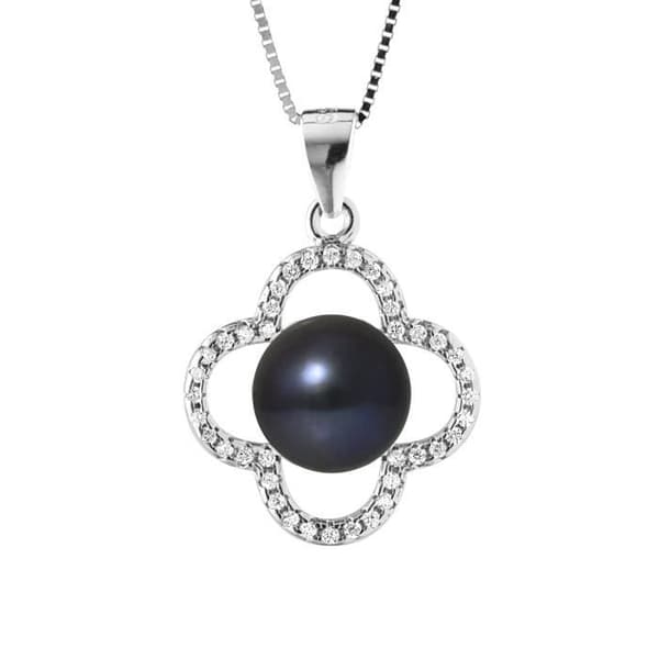 Halsband - PERLINEA - Klöver - AAA+ Sötvattensodlad pärla - 925 Silver - 42 cm