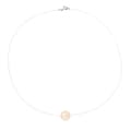 Miniatyrbild 1 av 4: Halsband - Perlinea - AAA+ Freshwater Cultured Pearl - 9-10 mm - 925 Silver - Transparent Nylon