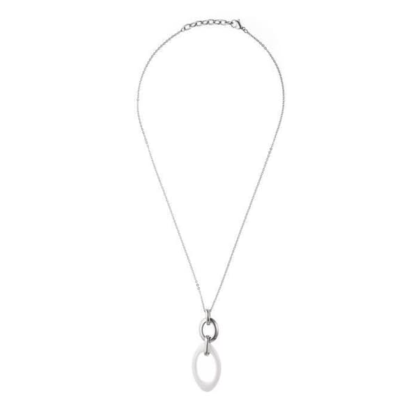 Collier - Tiffene - Lola - Massivt Rhodinerat Silver 925 - Stål - Keramik