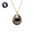 Miniatyrbild 1 av 4: Halsband - Perlinea - Tahitisk odlad pärla A+ - 9 Cts Gult Guld - 42 cm - Dam