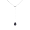Miniatyrbild 1 av 4: Knythalsband - PERLINEA - AAA+ Freshwater Cultured Pearl - Svart - 925 Silver - 42 cm