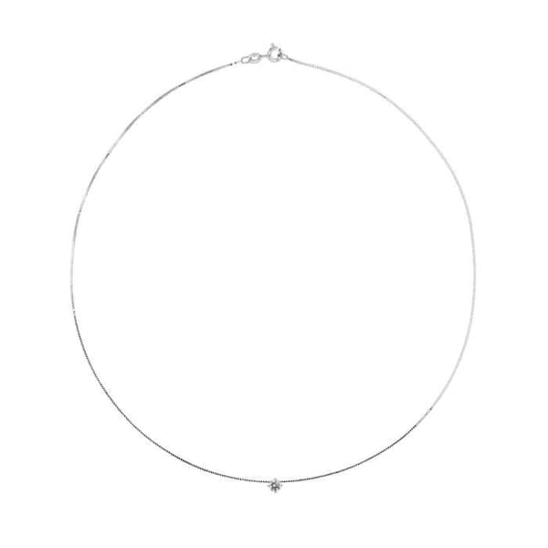 Solitaire Halsband - LOVA LOLA VAN DER KEEN - 925 Sterling Silver - Cubic Zirconia - 42 cm - Dam