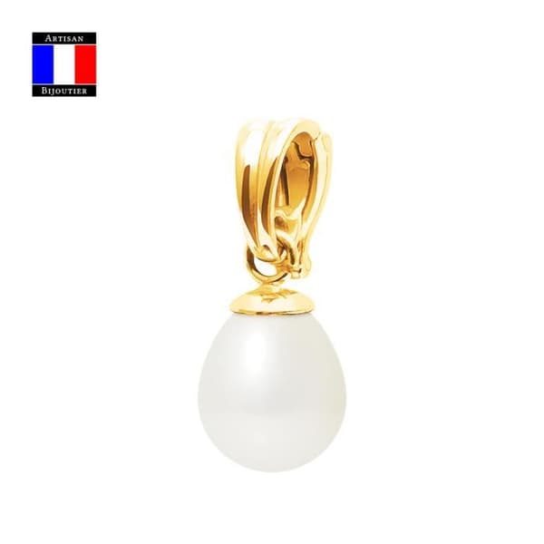 Compagnie Générale des Perles - Äkta päronodlad pärlhänge 10-11 mm - 18 karat vitguld - Damsmycken