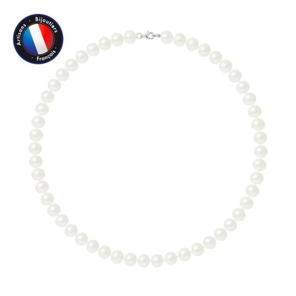 Halsband - Perlinea - AAA+ Freshwater Cultured Pearl - Natural White - 925 Silver - 42 cm