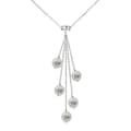 Miniatyrbild 1 av 3: Halsband - LOVA LOLA VAN DER KEEN - Cascada - Massivt Silver 925 - Vita Kristaller - 42 cm