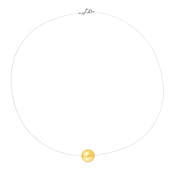 Halsband - Perlinea - AAA+ Freshwater Cultured Pearl - 9-10 mm - 925 Silver - Justerbar längd