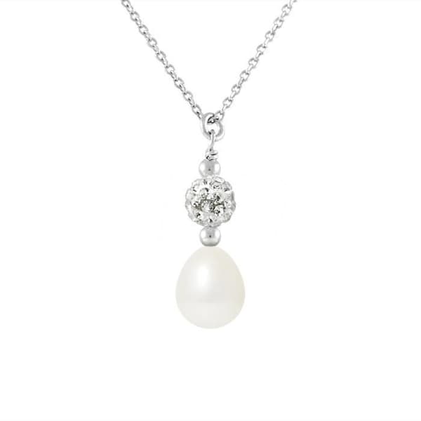 Halsband - Perlinea - AAA+ Freshwater Cultured Pearl - 8-9 mm - 925 Silver - Dam