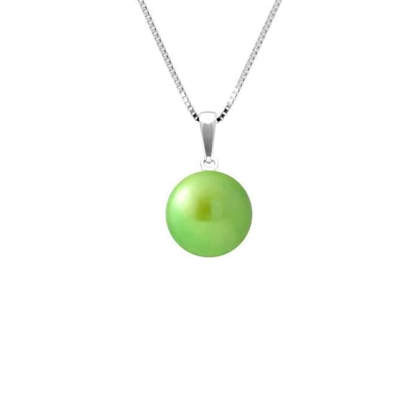 Halsband - Perlinea - Sötvattenpärla AAA+ - Grön Tonic - Silver 925 - 42 cm
