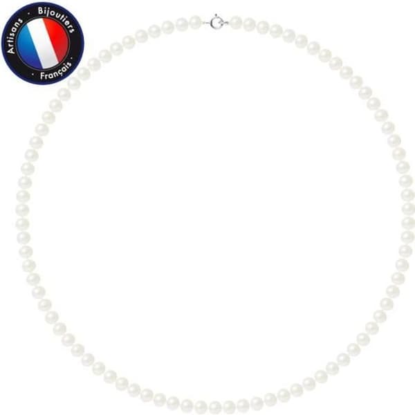 Halsband - Perlinea - AAA+ Freshwater Cultured Pearl - 925 Silver - 42 cm - Dam