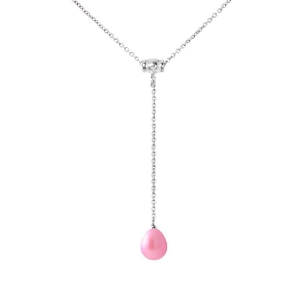 Knythalsband - PERLINEA - AAA+ Sötvattensodlad pärla - 9-10 mm - 925 Silver - Dam