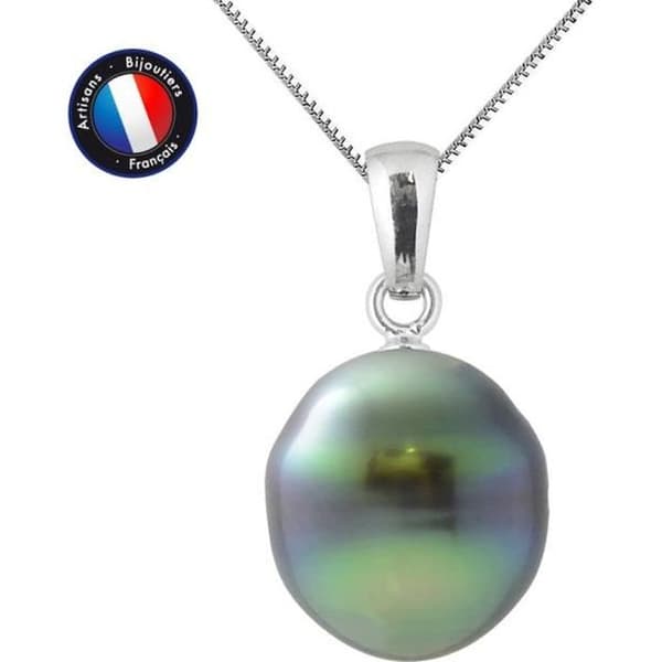 Halsband - Perlinea - Tahitian Pearl A+ - 925 Silver - 11-12 mm - Längd 42 cm