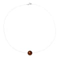 Miniatyrbild 1 av 4: Halsband - Perlinea - AAA+ Freshwater Cultured Pearl - Choklad - 925 Silver - 9-10 mm