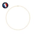 Miniatyrbild 1 av 4: Halsband - Perlinea - AAA+ Sötvattensodlad pärla - 5-6 mm - Naturrosa - 9 Cts gult guld