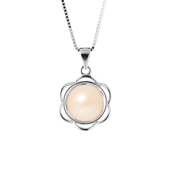 Halsband - PERLINEA - Blomma - AAA+ Sötvattensodlad pärla - 925 Silver - 42 cm