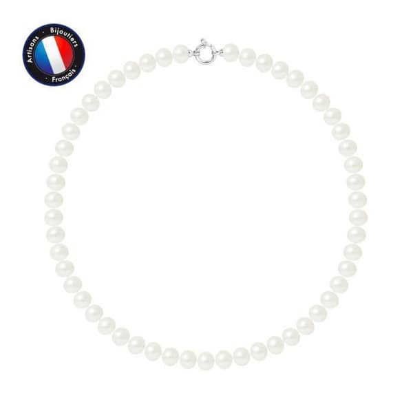 Halsband - Perlinea - AAA+ Freshwater Cultured Pearl - 925 Silver - 42 cm - Dam