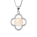 Miniatyrbild 1 av 4: Halsband - PERLINEA - Klöver - Sötvattenskulturpärla 9-10 mm - 925 Silver - Dam