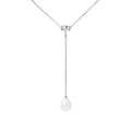 Miniatyrbild 1 av 4: PERLINEA - Slipshalsband - AAA+ Sötvattensodlade pärlpäron 9-10 mm - Naturvitt - 925 Sterling Silver - Damsmycken