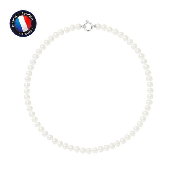 Halsband - Perlinea - AAA+ Freshwater Cultured Pearl - 925 Silver - 42 cm - Dam