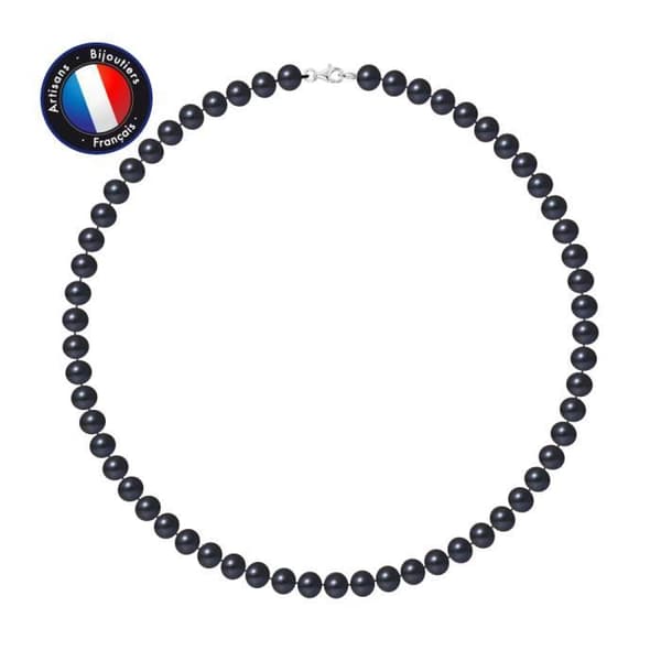 Halsband - Perlinea - Sötvattenspärla AAA+ - 7-8 mm - Silver 925 - Karbinhake