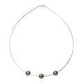 Miniatyrbild 1 av 4: Halsband - Perlinea - Tahiti Kulturell Pärla A+ - Silver 925 - 9-10 mm - Längd 42 cm