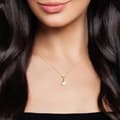 Miniatyrbild 2 av 4: Hänge - Compagnie Générale des Perles - Diamanter 0,06 Cts - Odlad pärla 9-10 mm - 18 karat gult guld