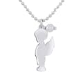 Miniatyrbild 1 av 2: Barnhalsband - LÉA &amp; ARTHUR - ANGEL BOY - 925 Silver - Längd 42 till 46 cm - Rhodiumpläterad