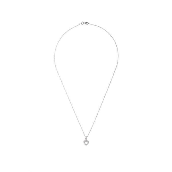 Halsband - Carlotta - Rhodiumpläterad 925 Sterling Silver - Cubic Zirconia - Längd 42 cm - Dam