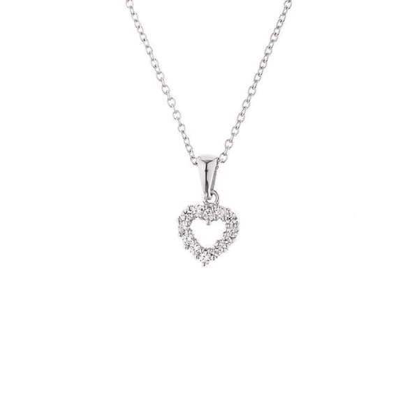 Halsband - Carlotta - Rhodiumpläterad 925 Sterling Silver - Cubic Zirconia - Längd 42 cm - Dam